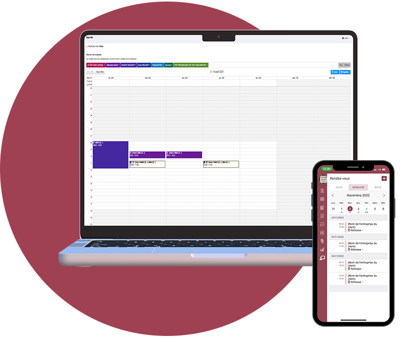 Logiciel agenda application mobile et web