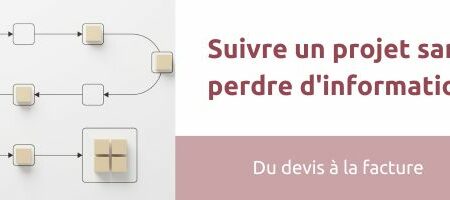 Schéma représentant les étapes d'un projet, du devis jusqu'à la facturation